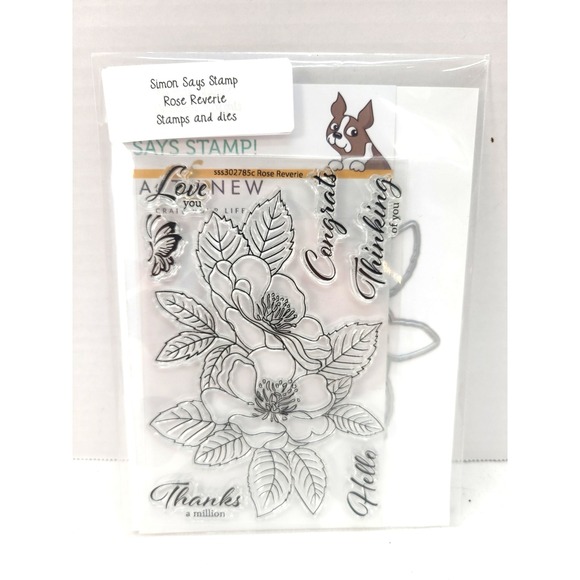 Hero Arts Other - Simon Says Alt E New ‎ Stamp and Die Set Rose Reverie Scrapbooking Supplies